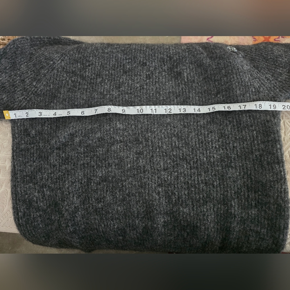 SÉZANE Trudy Mock Neck Mohair Jeweled Sweater Mottled Grey XS Like New Runs Big - Picture 10 of 14